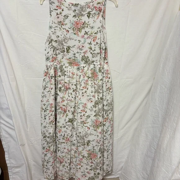 Frye Sleeveless Floral Button Front Maxi Dress. - Picture 5 of 9